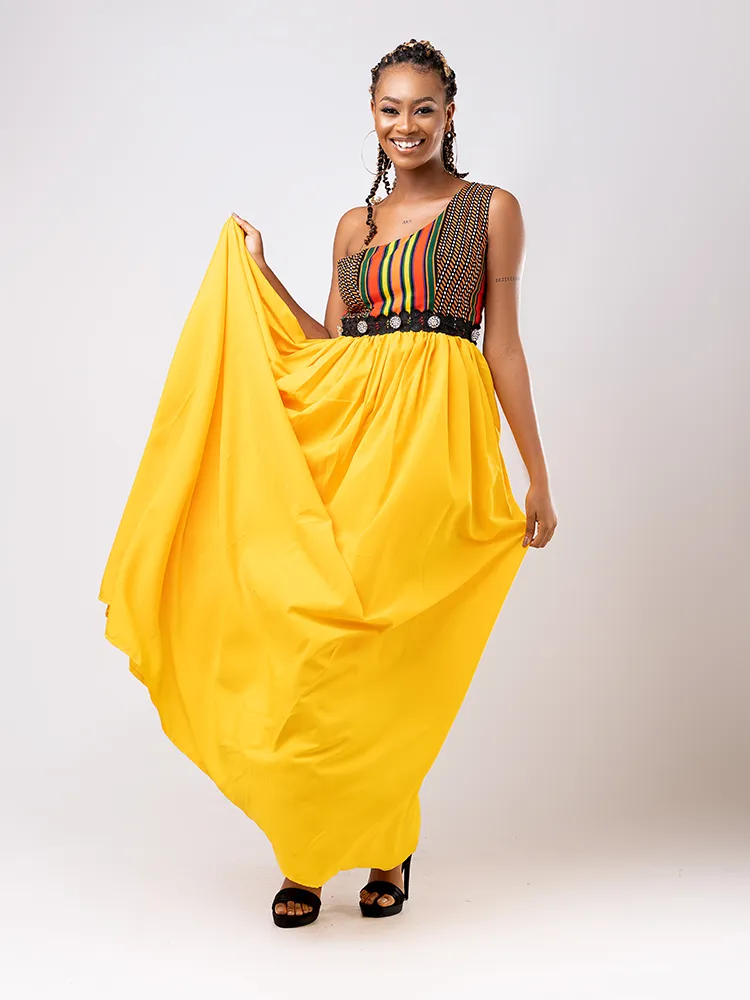 African print Njamba evening maxi dress