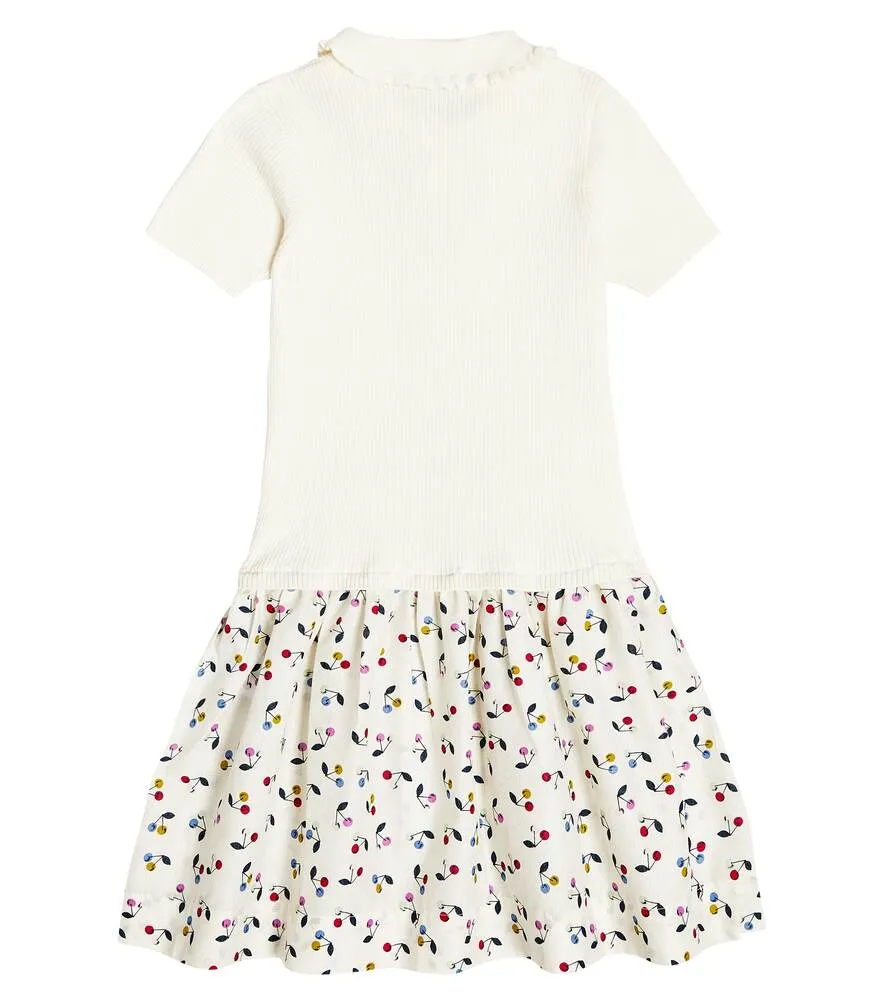Bonpoint cotton Clivia dress, white
