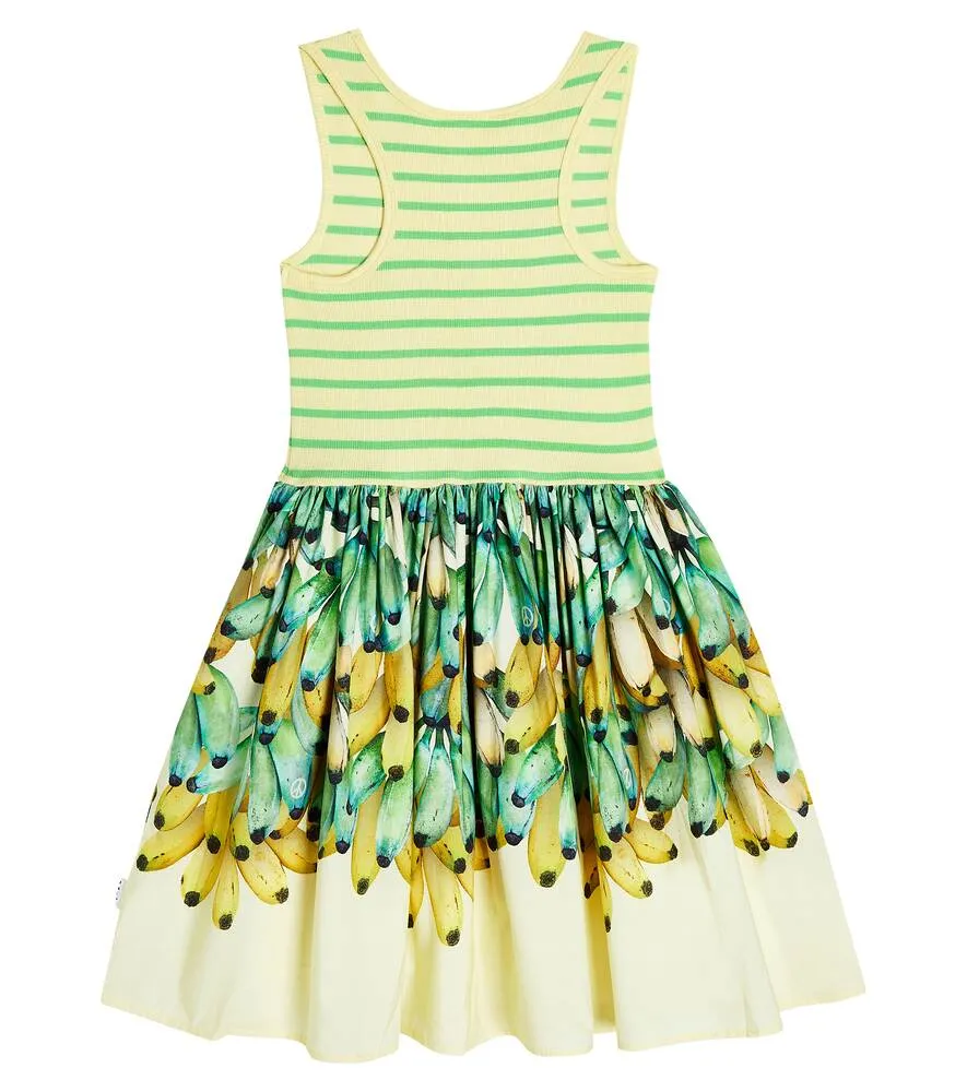 Cassandra Lots Of Bananas Molo Cotton Dress, Multicolor