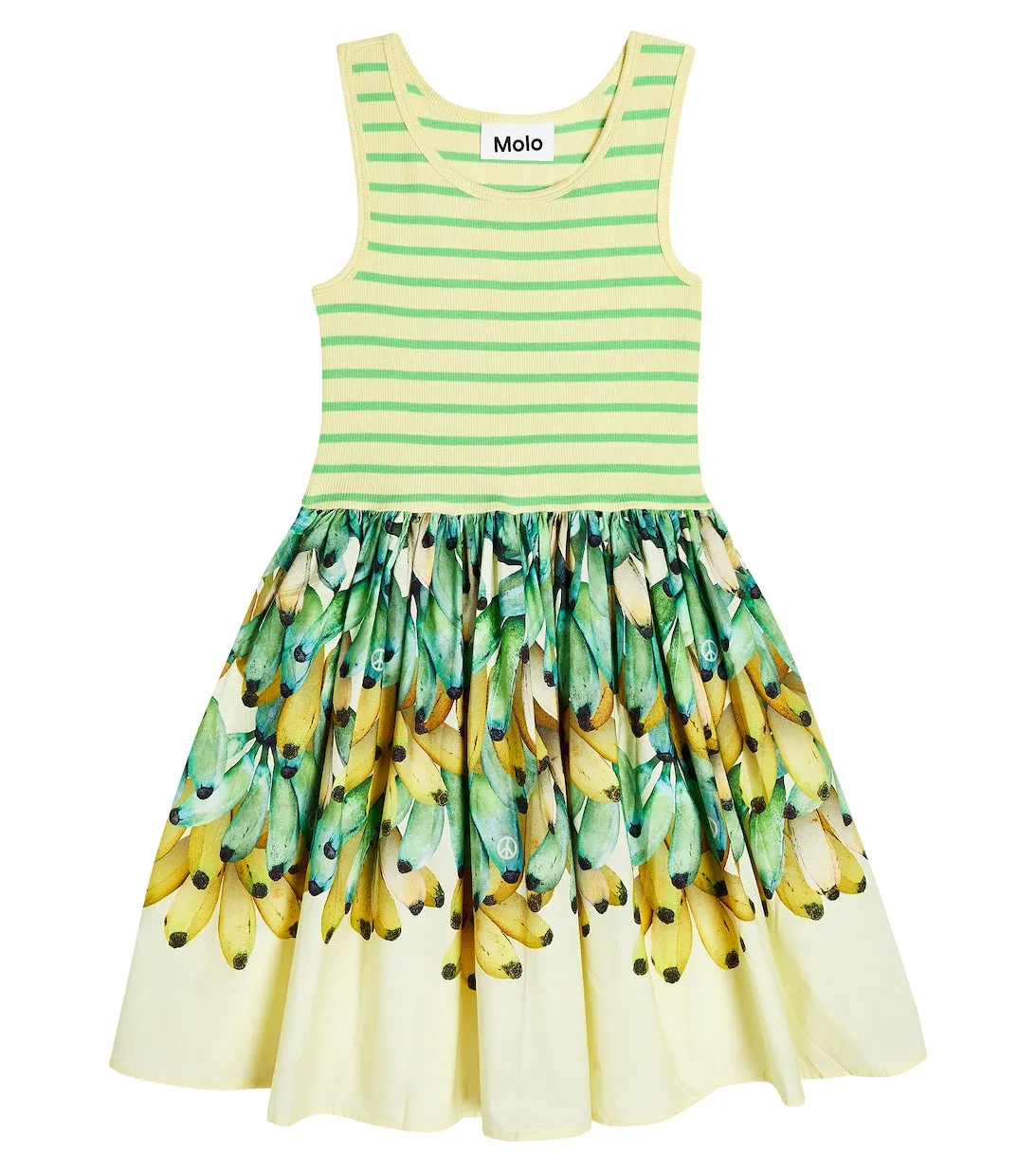 Cassandra Lots Of Bananas Molo Cotton Dress, Multicolor