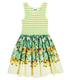 Cassandra Lots Of Bananas Molo Cotton Dress, Multicolor