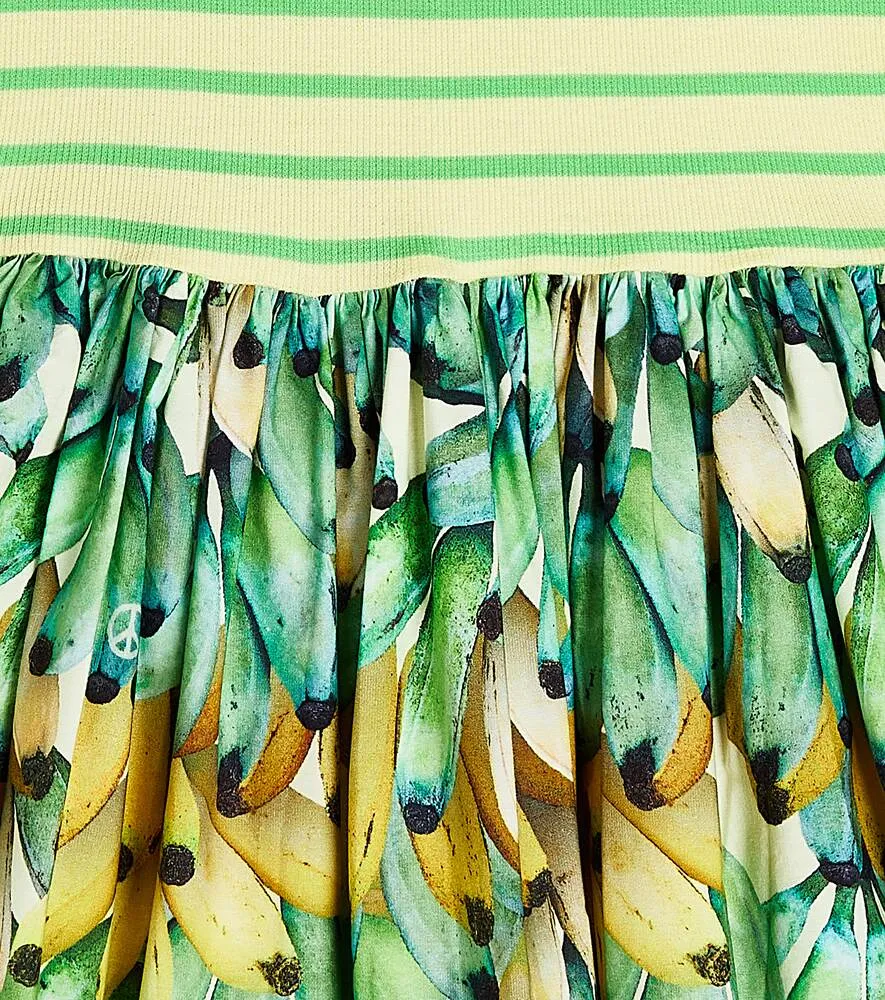 Cassandra Lots Of Bananas Molo Cotton Dress, Multicolor