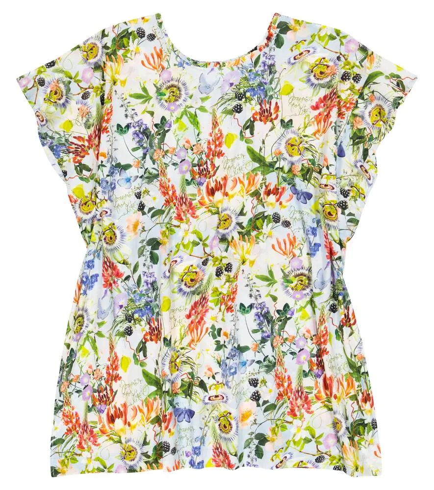 Cayla Cotton Dress with Molo Print, Multicolor