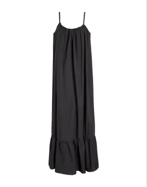 Cotton maxi dress 8 by YOOX, black