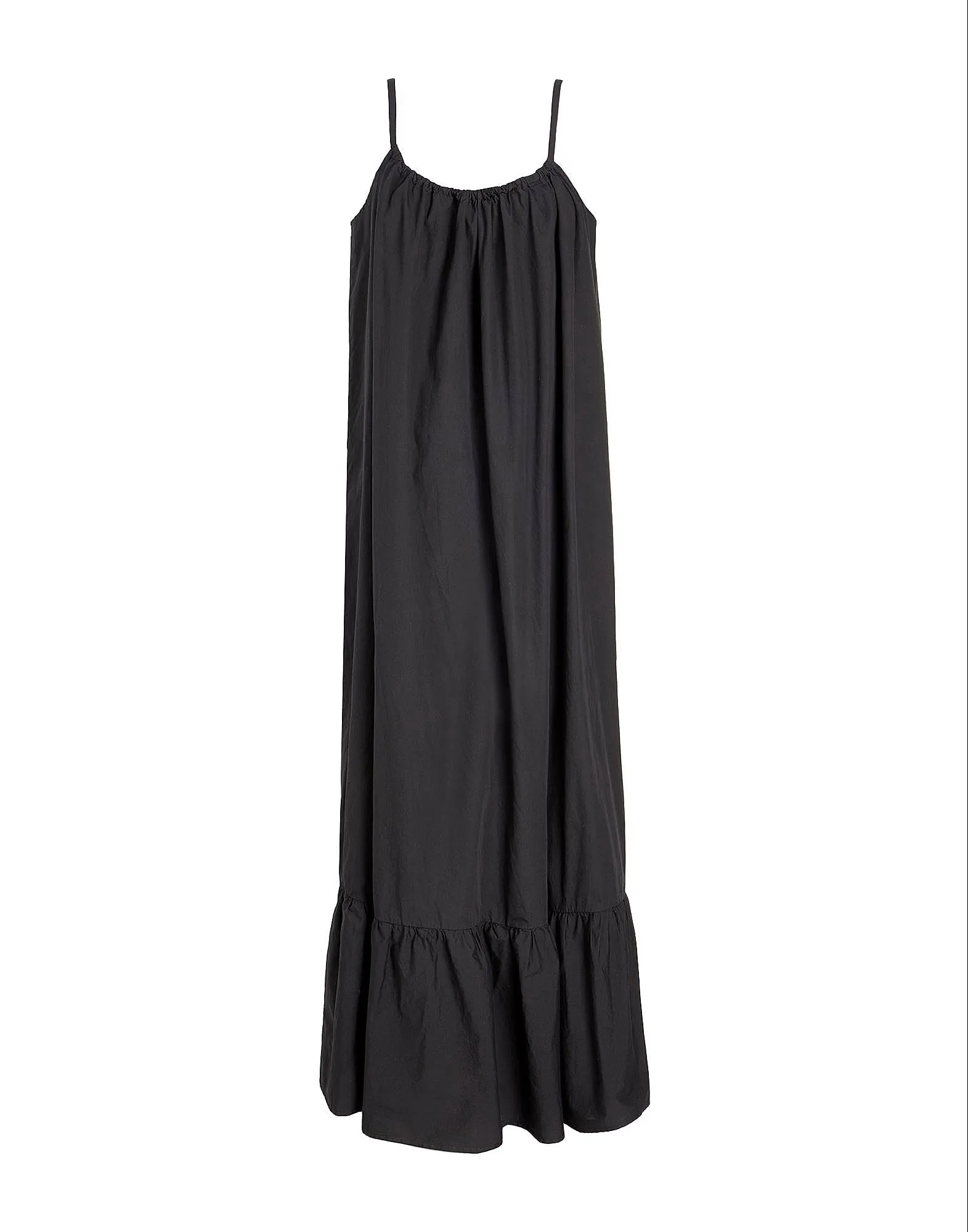 Cotton maxi dress 8 by YOOX, black