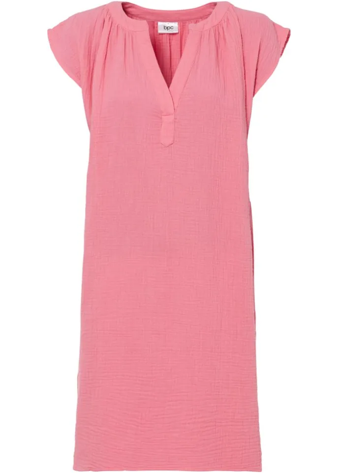 Cotton muslin dress Bpc Bonprix Collection, pink