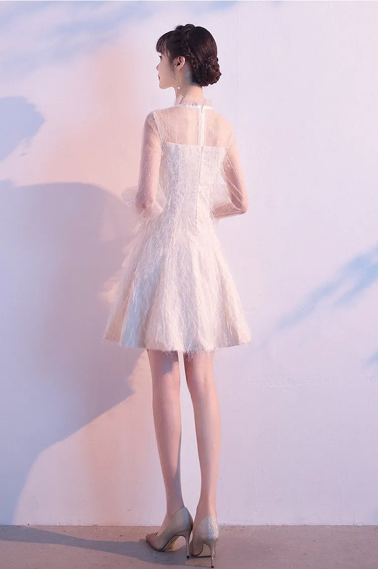 New Arrival Elegant Short Cute Zipper Back Homecoming Dress For Teens OE098
