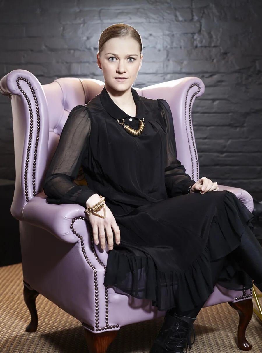 Outsider silk shirt dress with georgette sleeves in black