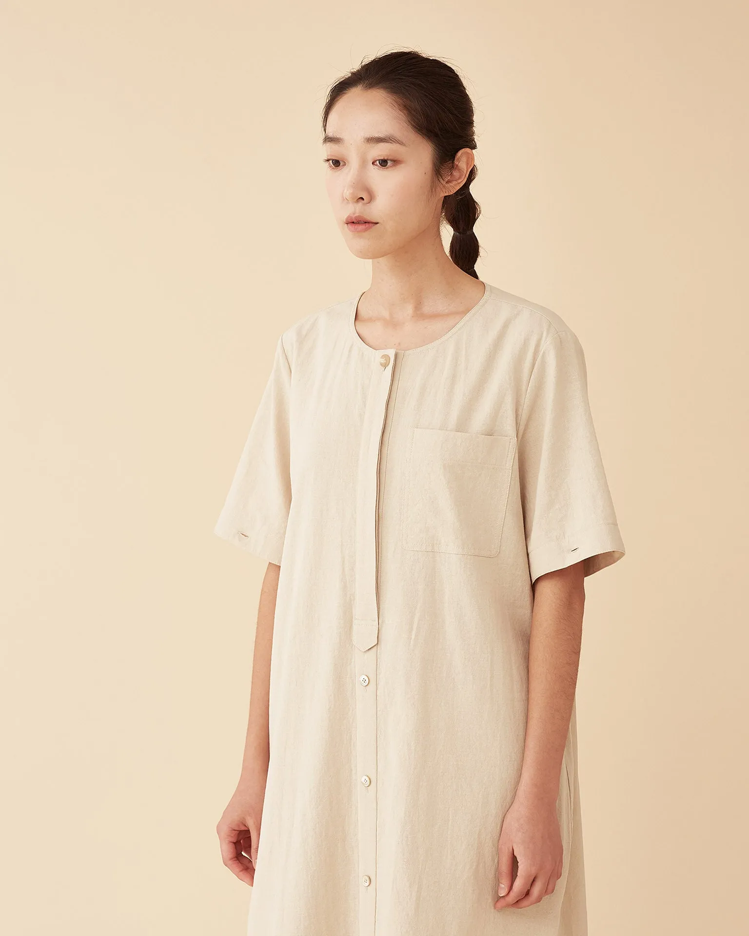 Two way longerline dress / Linen