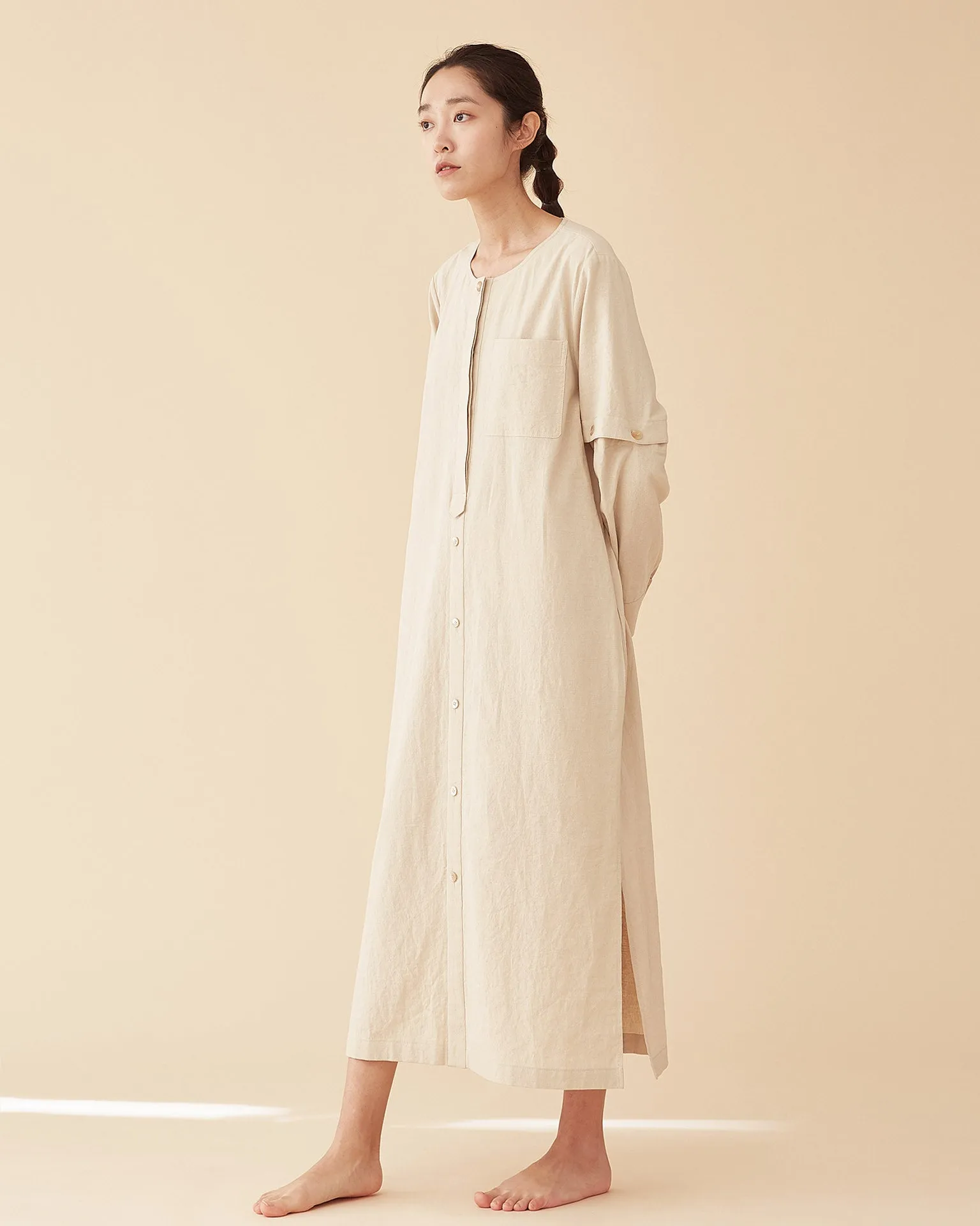 Two way longerline dress / Linen
