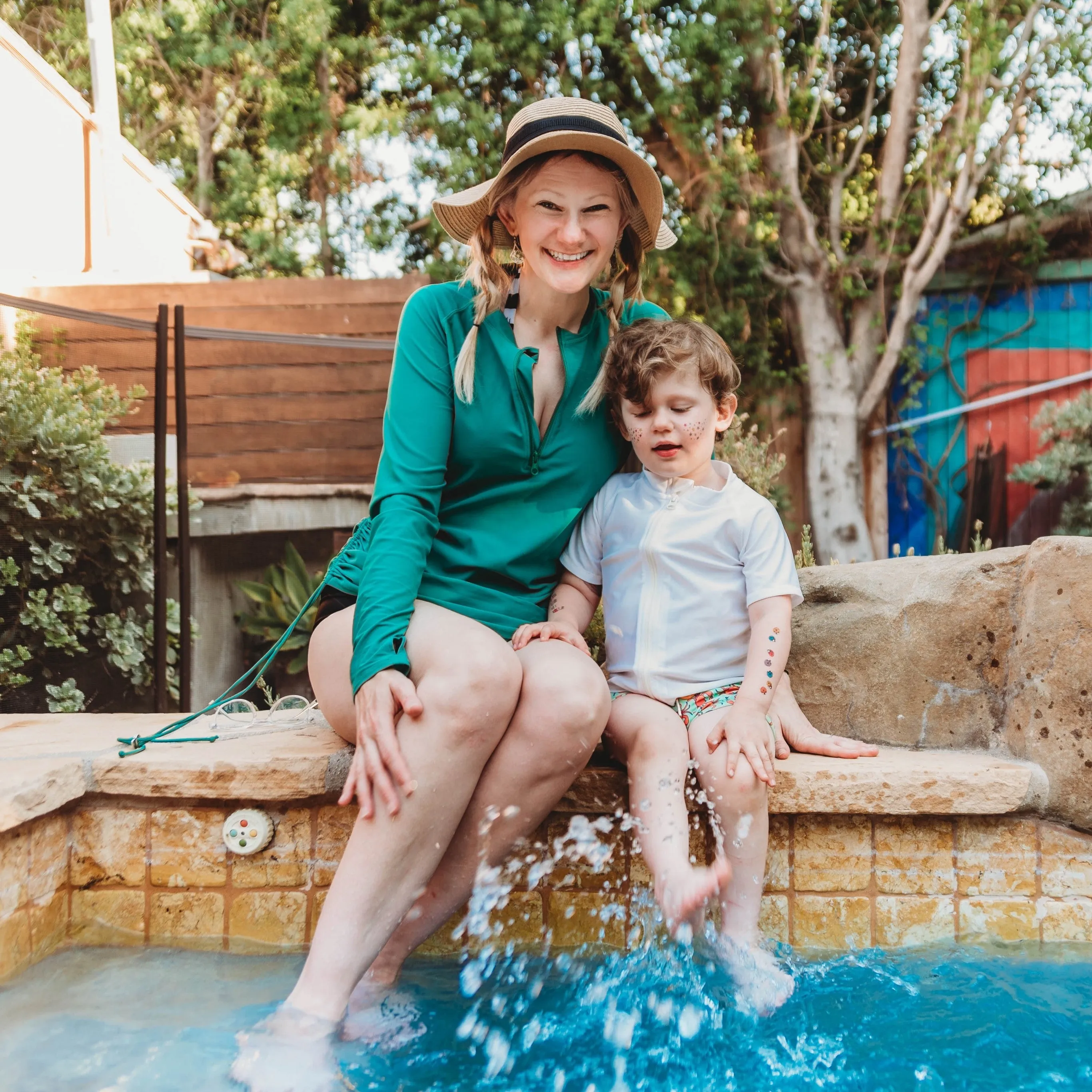 Women's Half Zip Swim Dress Cover Up | "Greenlake"